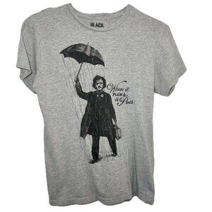 Black Matter Gothic Graphic Tee Dark Academia Rain Quote Unisex Shirt Medium